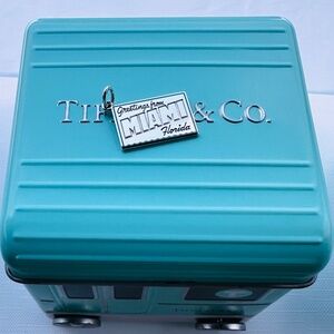 NEW Tiffany & Co Miami Postcard Charm in Silver